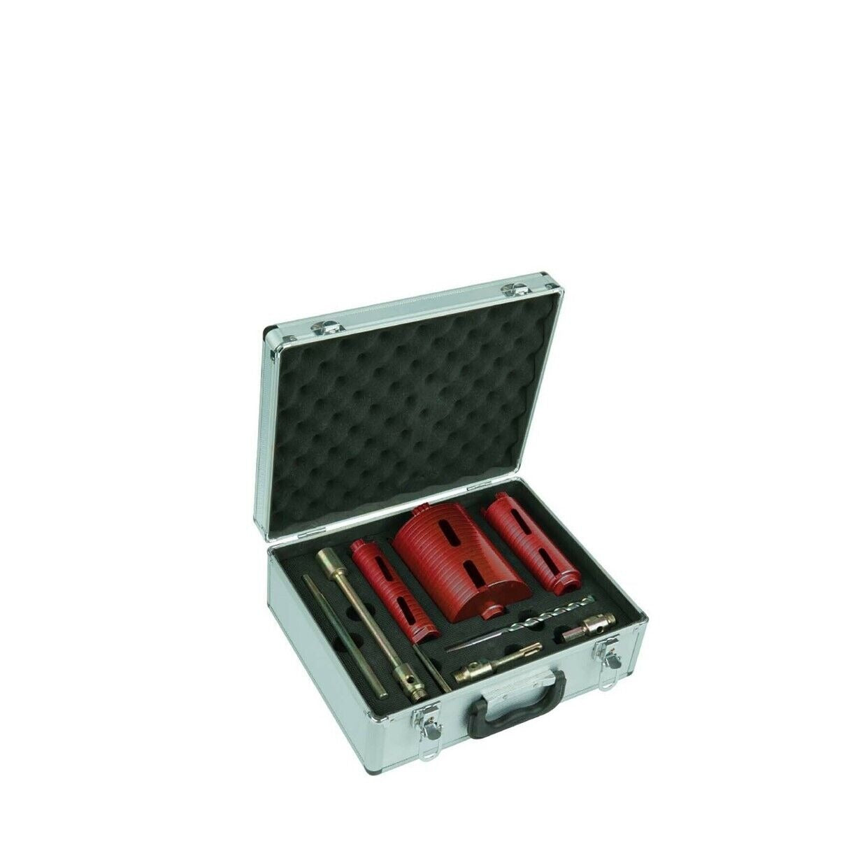 OX core drill set Diamond 3 piece Case HEX SDS 38 52 117mm Pro Series MS3 Silver