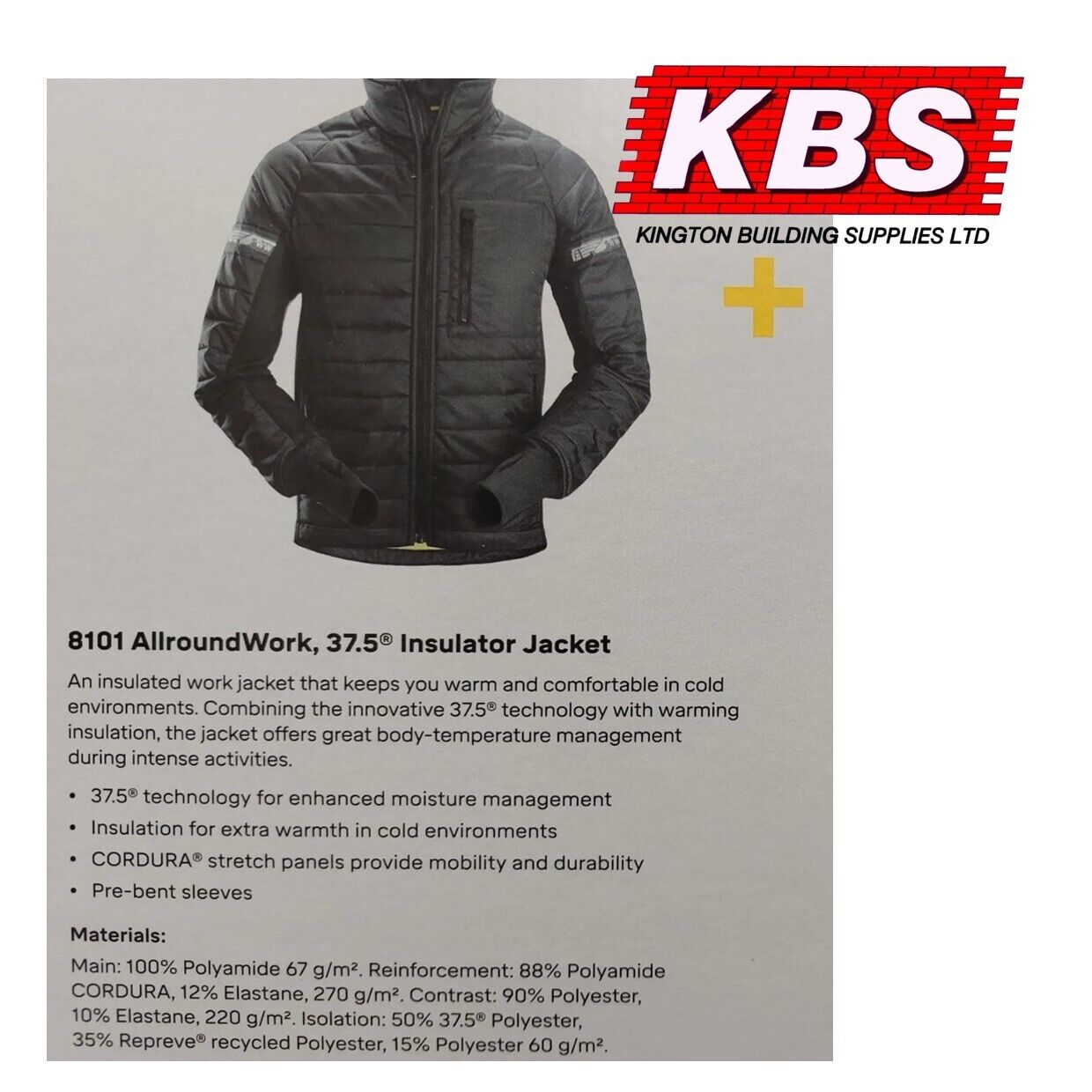 Snickers Jacket Hoodie workpack 8101 Limited XL 81010404 Extra Large Gold