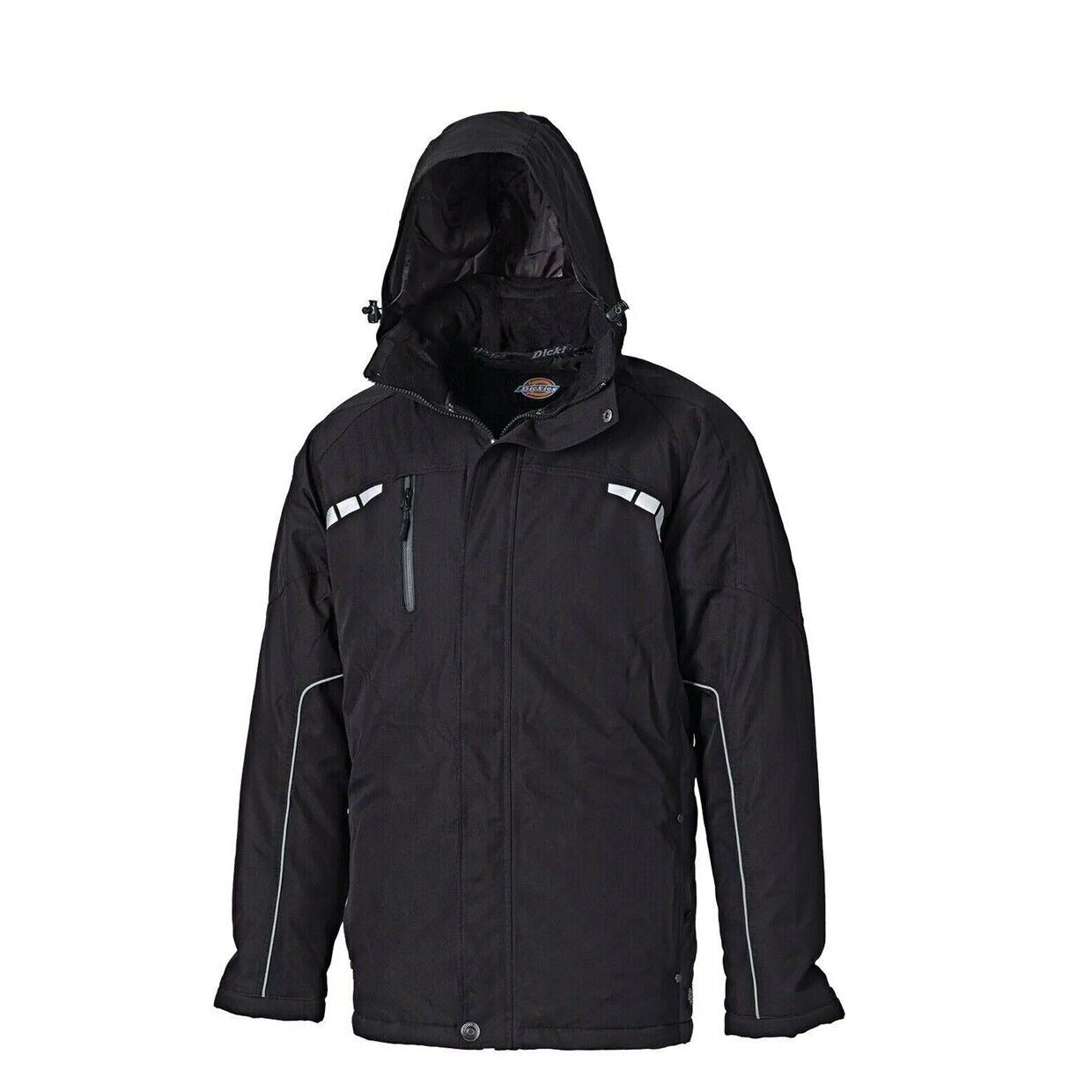 Dickies Jacket XL Waterproof Breathable Eisenhower Atherton Black Rain Silver