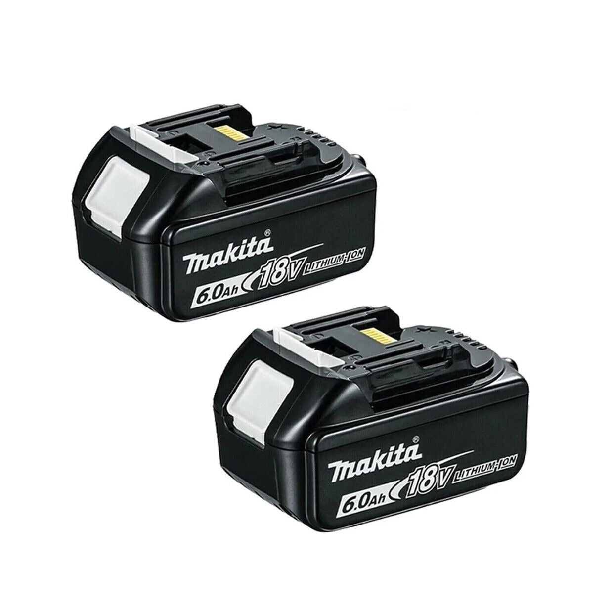 Makita Twin Pack BL1860B 18V 6 0Ah Li-Ion Battery Gold