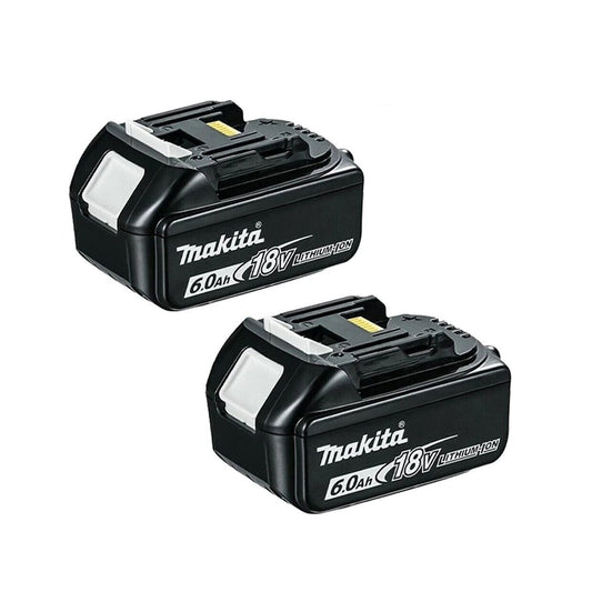 Makita Twin Pack BL1860B 18V 6 0Ah Li-Ion Battery  Gold