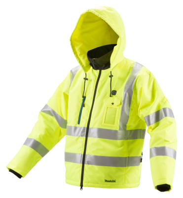 Makita CJ106DZ2XL XX Large Heated Hi vis hooded jacket
