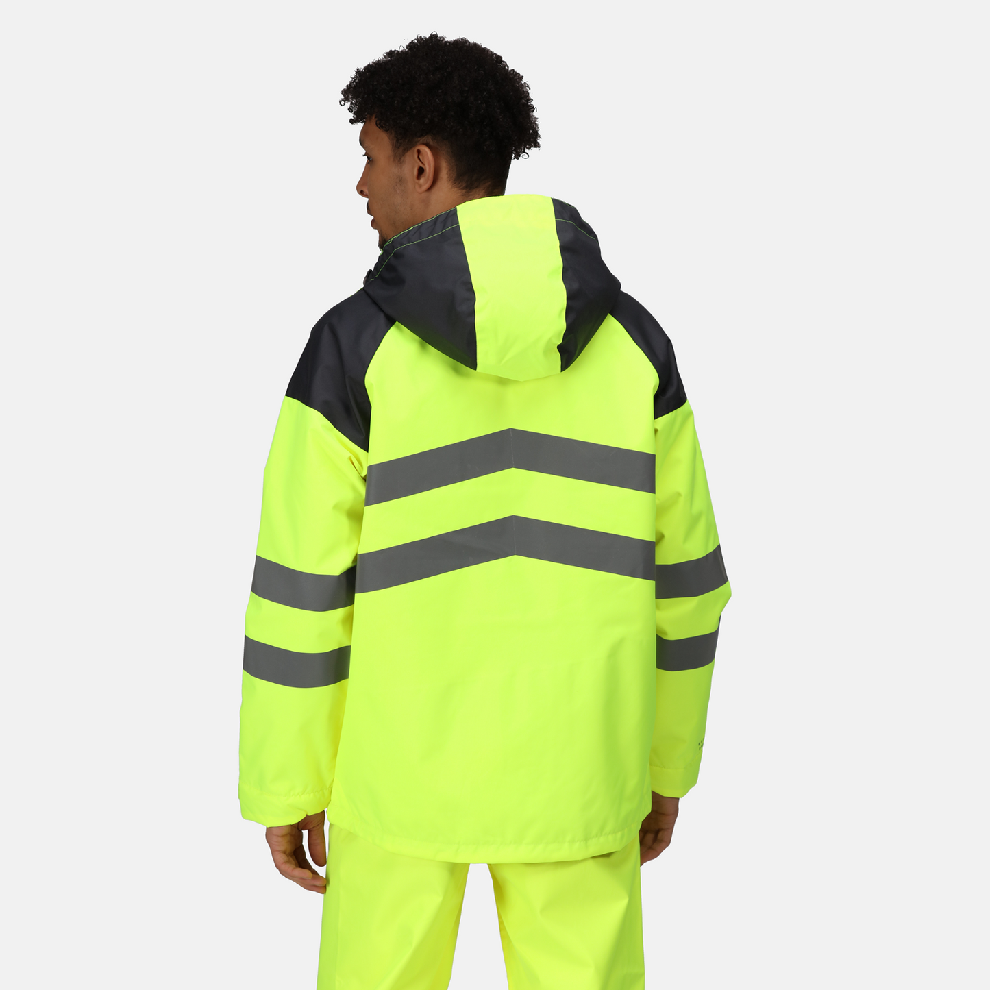Regatta TRA340 Extra Large XL Hi-Vis Waterproof Hooded Work Jacket pro Gold