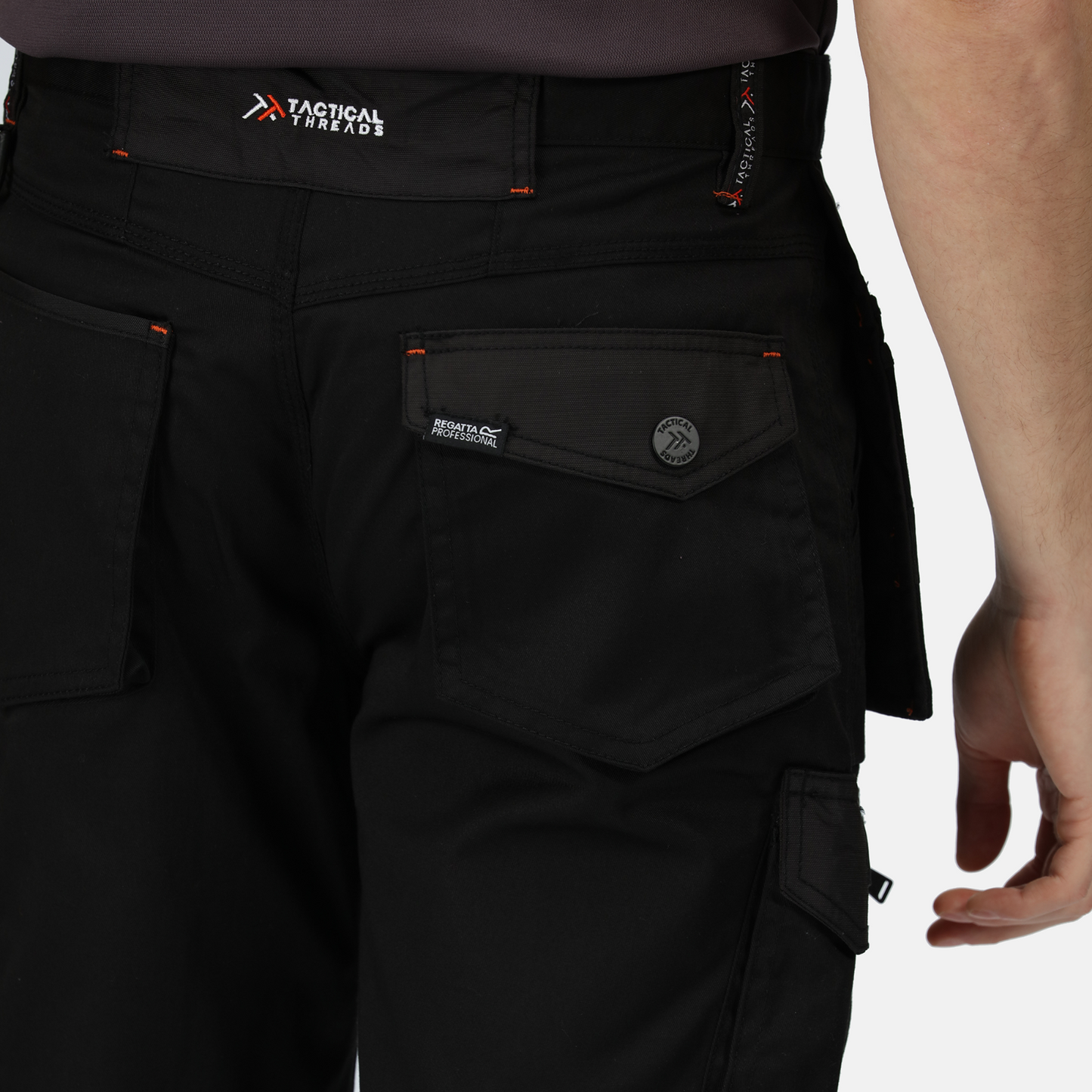 Regatta trousers work 32R TRJ387 Black Incursion Bronze