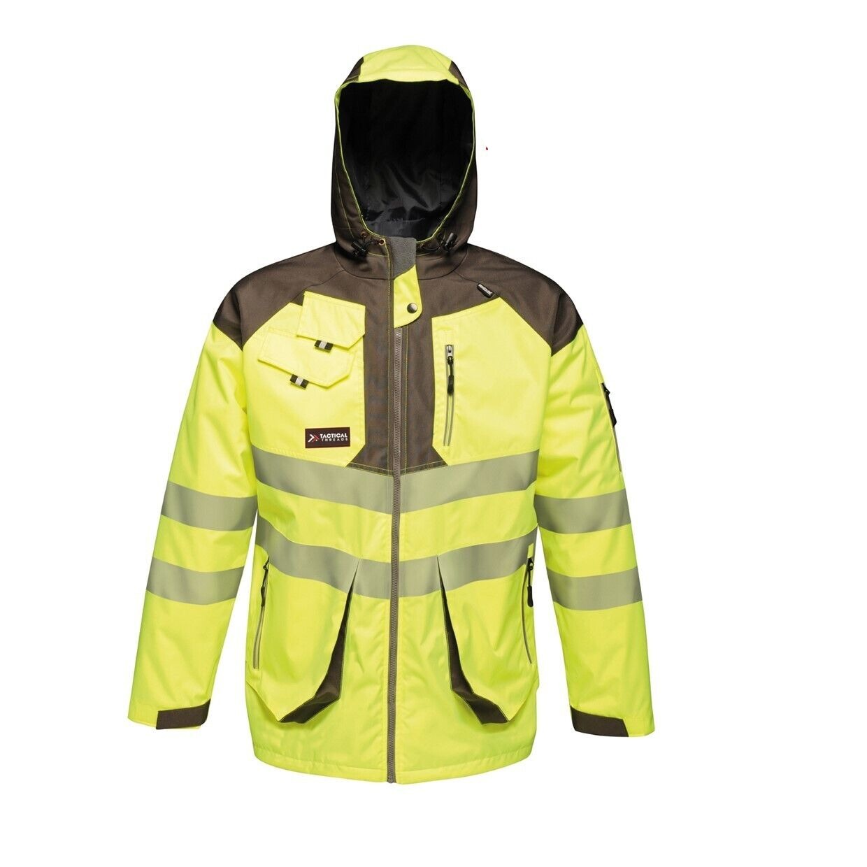 Regatta TRA340 Extra Large XL Hi-Vis Waterproof Hooded Work Jacket pro Gold