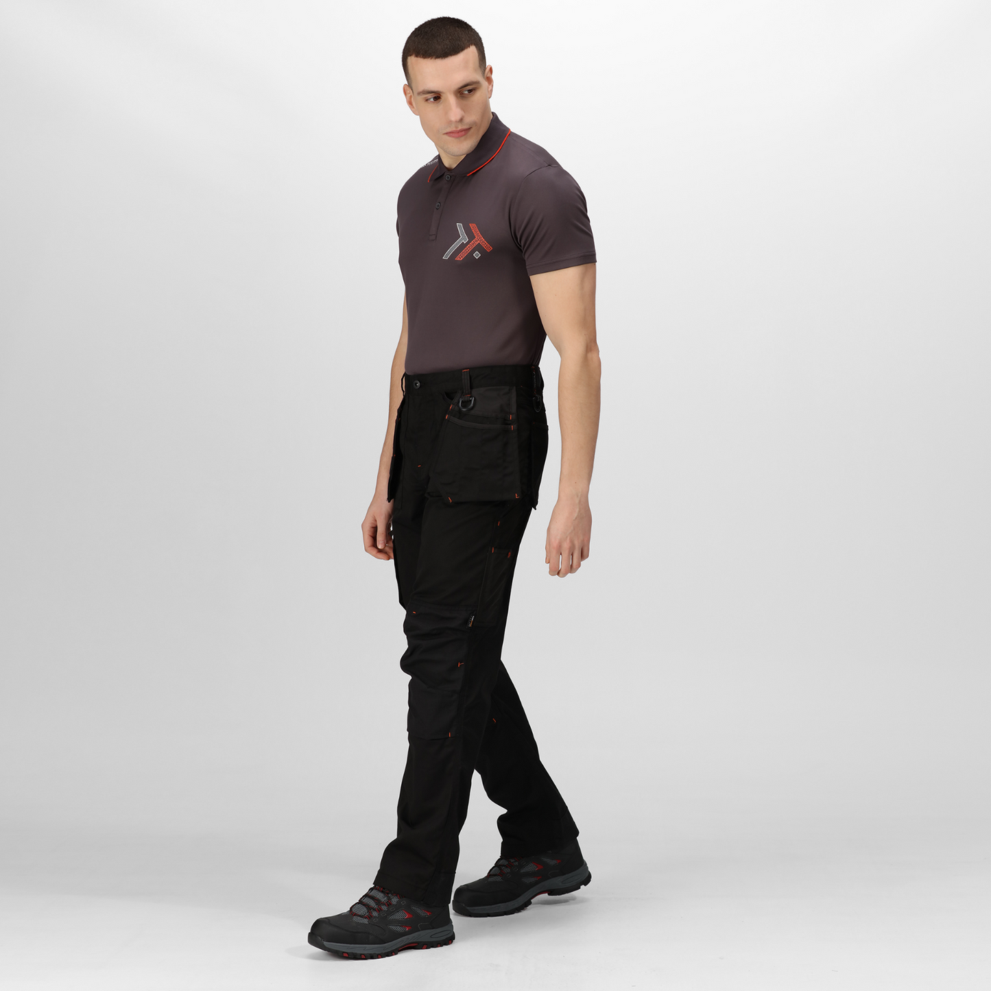 Regatta trousers work 32R TRJ387 Black Incursion Bronze