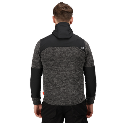Regatta TRF624 Large hoody jacket Heist hybrid Ash Marl Black  L   Silver