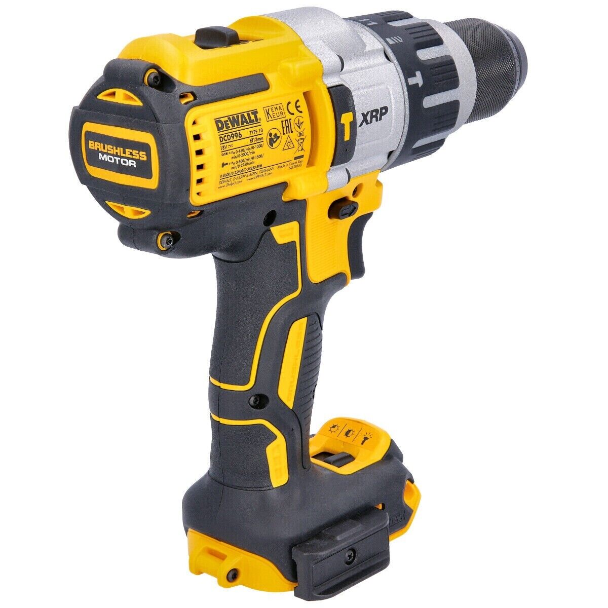 dewalt dcd996 rear anle view