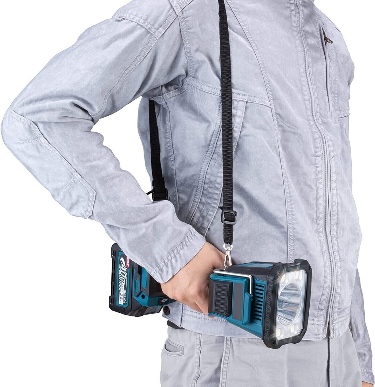 Makita 40v LED Work Light ML007G strap view