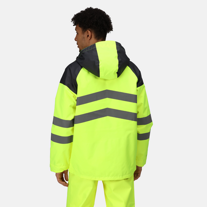 Regatta TRA340 Tactical Hi-Vis Arbeitsjacke – Wasserdicht Mit Kapuze, Warnorange Für Hohe Sichtbarkeit