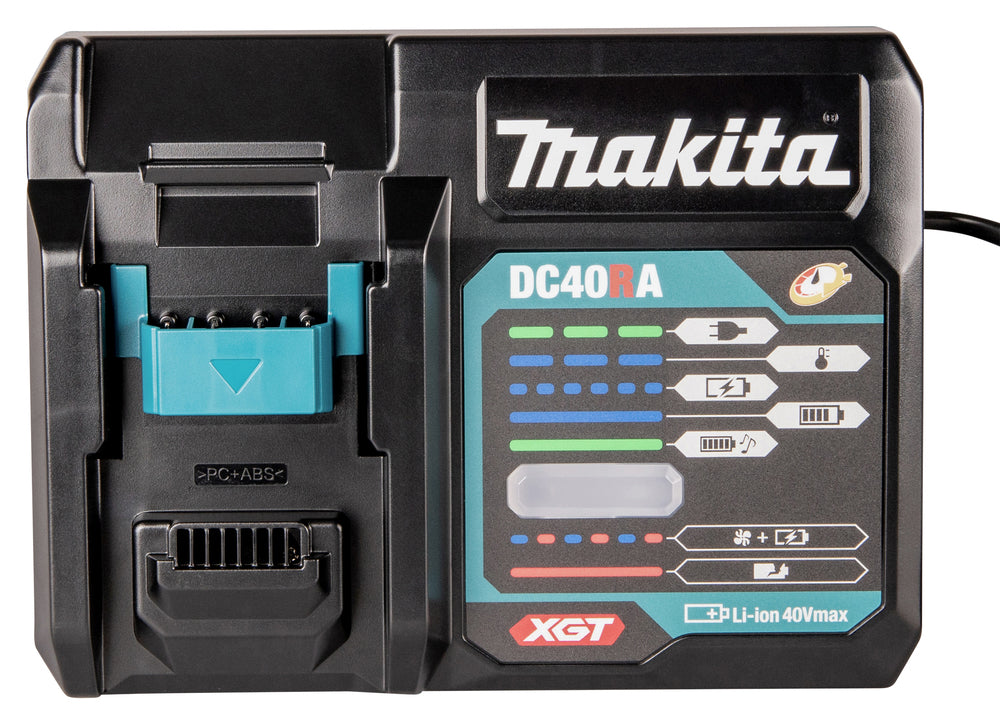 Makita 40v Single Charger DC40RA Max XGT single Port 240v Charging  Gold