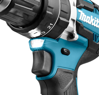 Makita DHP484RTJ 18v LXT Brushless Combi Drill 2x 5.0ah Batts (Silver)