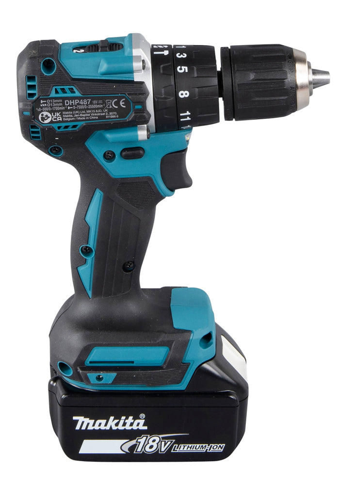 Makita DHP487SF 18V Cordless Combi Drill LXT 1 x 3.0ah battery + charger Bronze