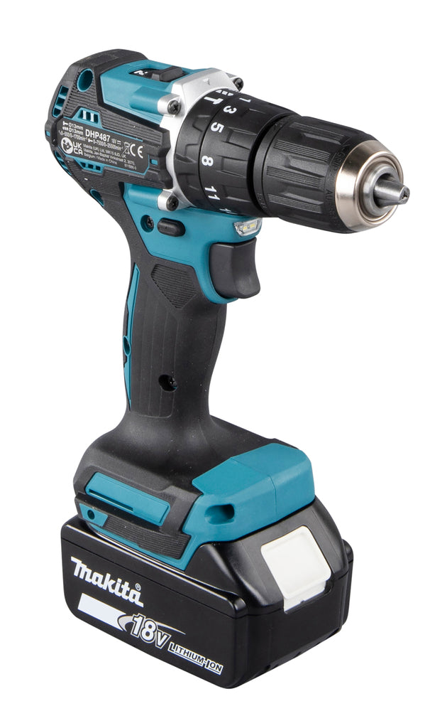 Makita DHP487SF 18V Cordless Combi Drill LXT 1 x 3.0ah battery + charger Bronze