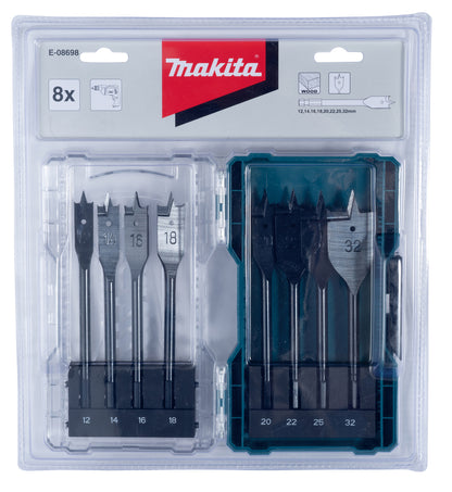 Makita Flat bit set 8 pcs E-08698 Silver
