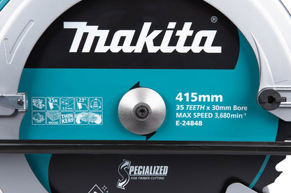 Makita HS013GZ 40VMax BL 415mm Circular Saw XGT Body Only  Gold