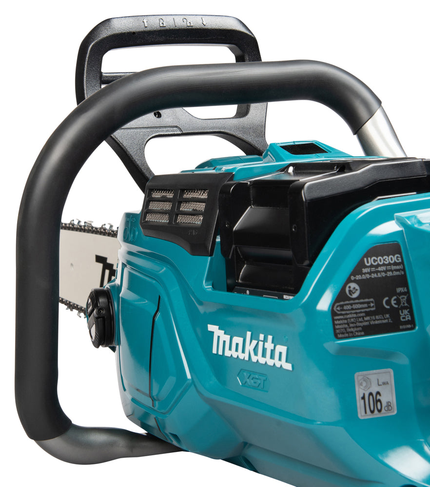Makita UC030GZ 40V Max XGT 400mm 16" Brushless Rear Handle Chainsaw Body Only Gold