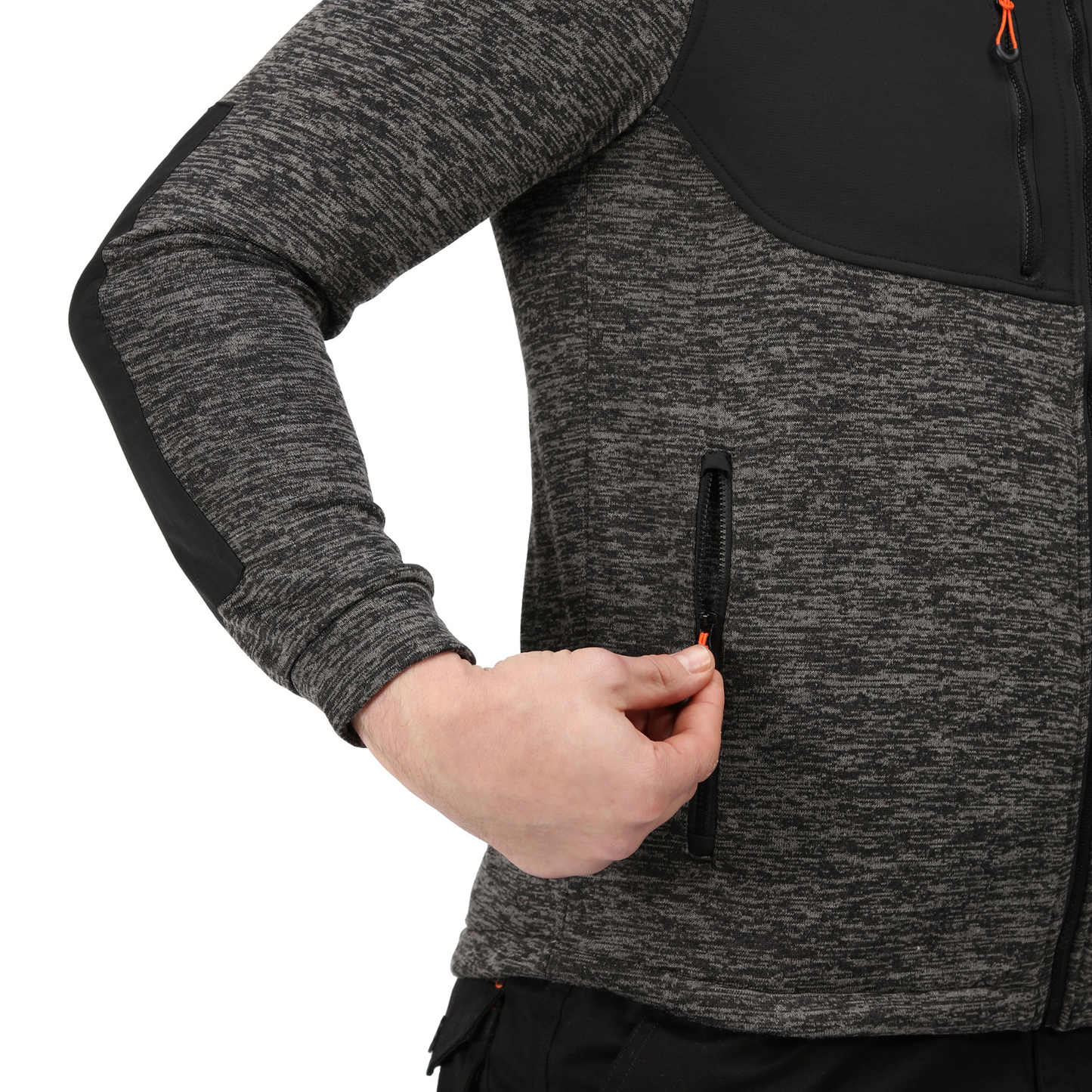 Regatta TRF624 Large hoody jacket Heist hybrid Ash Marl Black  L   Silver